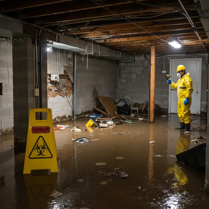 Flooded Basement Electrical Hazard in Indianapolis, IN Property